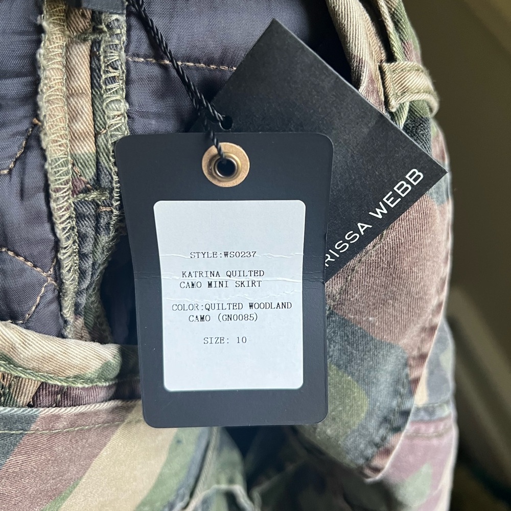 Marissa Webb Katrina Quilted Woodland Camo Mini‎ Skirt - Picture 14 of 16